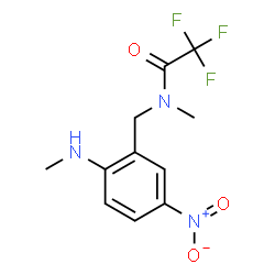 2,2,2-Trifluoro-N-methyl-N-[[2-(methylamino)-5-nitrophenyl]methyl]acetamide structure