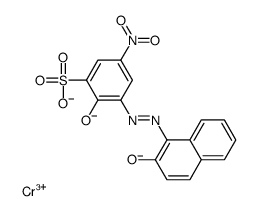 [2-hydroxy-3-[(2-hydroxy-1-naphthyl)azo]-5-nitrobenzene-1-sulphonato(3-)]chromium结构式