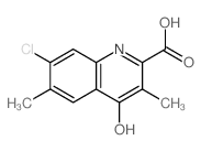 2-Quinolinecarboxylicacid, 7-chloro-4-hydroxy-3,6-dimethyl- Structure