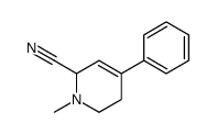 1-methyl-4-phenyl-3,6-dihydro-2H-pyridine-6-carbonitrile结构式