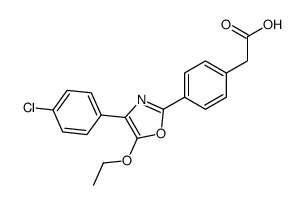 2-[4-[4-(4-chlorophenyl)-5-ethoxy-1,3-oxazol-2-yl]phenyl]acetic acid结构式