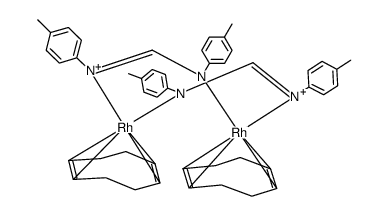 Rh2(1,5-cyclooctadiene)2(p-tolyl-formamidinate)2结构式