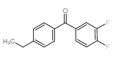 3,4-DIFLUORO-4'-ETHYLBENZOPHENONE Structure