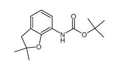 (2,2-dimethyl-2,3-dihydro-benzofuran-7-yl)-carbamic acid tert-butyl ester结构式