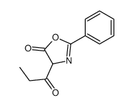 2-phenyl-4-propanoyl-4H-1,3-oxazol-5-one Structure