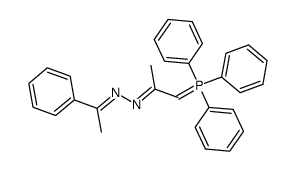 (2-((methylphenylmethylene)hydrazono)propylidene)triphenylphosphorane Structure