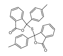 bis-(3-oxo-1-p-tolyl-phthalan-1-yl)-sulfide Structure