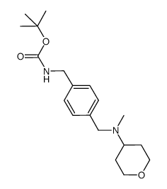 (4-{[methyl-(tetrahydro-pyran-4-yl)-amino]-methyl}-benzyl)-carbamic acid tert-butyl ester结构式