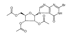 (2R,3R,4R,5R)-2-(acetoxymethyl)-5-(2-bromo-6-oxo-1,6-dihydro-7H-purin-7-yl)tetrahydrofuran-3,4-diyl diacetate结构式