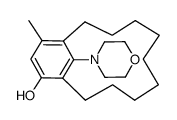 11-hydroxy-13-methyl-15-morpholino<9>metacyclophane结构式