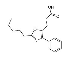 3-(2-pentyl-4-phenyl-1,3-oxazol-5-yl)propanoic acid Structure