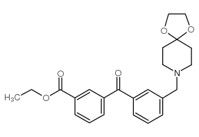 3-CARBOETHOXY-3'-[8-(1,4-DIOXA-8-AZASPIRO[4.5]DECYL)METHYL]BENZOPHENONE Structure