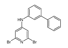 2,6-dibromo-N-(3-phenylphenyl)pyridin-4-amine结构式