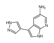 3-(1H-吡唑-4-基)-1H-吡咯并[2,3-B]吡啶-5-胺结构式