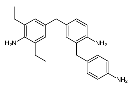 4-[(4-amino-3,5-diethylphenyl)methyl]-2-[(4-aminophenyl)methyl]aniline结构式