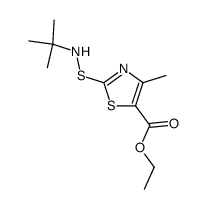 2-tert-butylaminomercapto-4-methyl-thiazole-5-carboxylic acid ethyl ester Structure