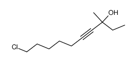 10-chloro-3-methyl-dec-4-yn-3-ol结构式