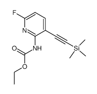 (6-fluoro-3-trimethylsilanylethynyl-pyridin-2-yl)carbamic acid ethyl ester Structure