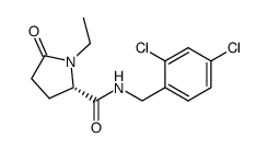 N-[(2,4-dichlorophenyl)methyl]-1-ethyl-5-oxo-L-prolinamide结构式