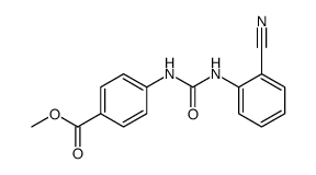 4-[3-(2-Cyano-phenyl)-ureido]-benzoic acid methyl ester结构式