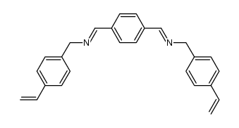 N,N'-(1,4-phenylenebis(methanylylidene))bis(1-(4-vinylphenyl)methanamine)结构式