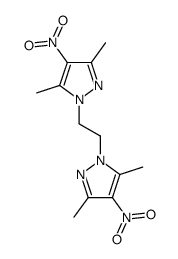 3,5,3',5'-tetramethyl-4,4'-dinitro-1H,1'H-1,1'-ethane-1,2-diyl-bis-pyrazole Structure