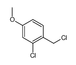 2-chloro-1-(chloromethyl)-4-methoxybenzene结构式