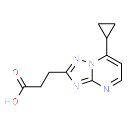 3-(7-Cyclopropyl-[1,2,4]triazolo[1,5-a]pyrimidin-2-yl)propanoic acid Structure