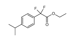 ethyl difluoro[4-(propan-2-yl)phenyl]acetate Structure