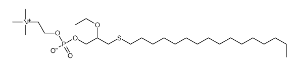 1-thiohexadecyl-2-ethyl-glycero-3-phosphocholine Structure