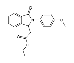 ethyl (N-p-methoxyphenyl-isoindolin-1-on-3-yl)acetate Structure