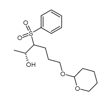 (2R)-3-(phenylsulfonyl)-6-((tetrahydro-2H-pyran-2-yl)oxy)hexan-2-ol Structure