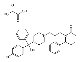 1-[3-[4-[(4-chlorophenyl)-hydroxy-phenylmethyl]piperidin-1-yl]propyl]-6-phenylpiperidin-2-one,oxalic acid Structure