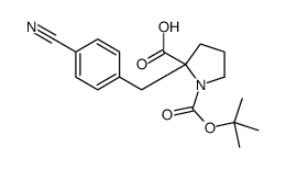 (S)-1-(TERT-BUTOXYCARBONYL)-2-(4-CYANOBENZYL)PYRROLIDINE-2-CARBOXYLIC ACID structure