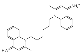 1,1'-hexamethylenebis(4-amino-2-methylquinolinium)结构式