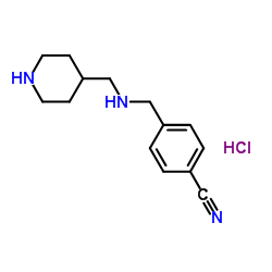 4-{[(Piperidin-4-ylmethyl)-amino]-Methyl}-benzonitrile hydrochloride图片