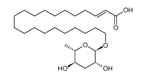 (E)-21-(((2R,3R,5R,6S)-3,5-dihydroxy-6-methyltetrahydro-2H-pyran-2-yl)oxy)henicos-2-enoic acid结构式