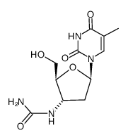 3'-[(aminocarbonyl)amino]-3'-deoxythymidine Structure