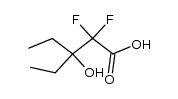 2,2-difluoro-3-hydroxy-3-ethylpentanoic acid结构式