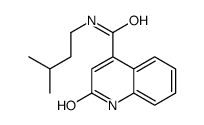 4-Quinolinecarboxylic acid, 1,2-dihydro-N-(3-methylbutyl)-2-oxo- Structure