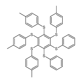 1,2,3,4-tetrakis[(4-methylphenyl)sulfanyl]-5,6-bis(phenylsulfanyl)benzene结构式