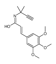 (E)-N-(2-methylbut-3-yn-2-yl)-3-(3,4,5-trimethoxyphenyl)prop-2-enamide结构式