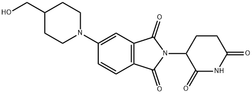 2-(2,6-dioxopiperidin-3-yl)-5-(4-(hydroxymethyl)piperidin-1-yl)isoindoline-1,3-dione结构式