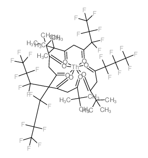 Thorium,tetrakis(6,6,7,7,8,8,8-heptafluoro-2,2-dimethyl-3,5-octanedionato-O,O')- (9CI)结构式