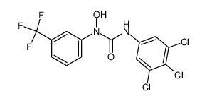 1-HYDROXY-3-(3,4,5-TRICHLOROPHENYL)-1-(3-(TRIFLUOROMETHYL)PHENYL)UREA Structure