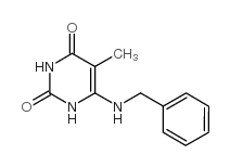 6-BENZYLAMINOTHYMINE structure