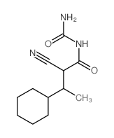 Cyclohexanepropanamide,N-(aminocarbonyl)-a-cyano-b-methyl- structure