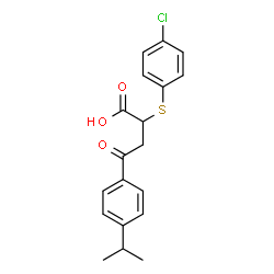 2-[(4-Chlorophenyl)sulfanyl]-4-(4-isopropylphenyl)-4-oxobutanoic acid结构式