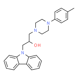 1-(9H-carbazol-9-yl)-3-(4-(p-tolyl)piperazin-1-yl)propan-2-ol结构式