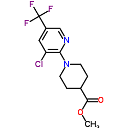 Methyl 1-[3-chloro-5-(trifluoromethyl)-2-pyridinyl]-4-piperidinecarboxylate结构式